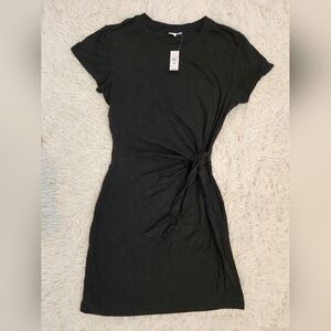 NWT GAP Black Tie-Waist T-Shirt Dress - Medium Tall